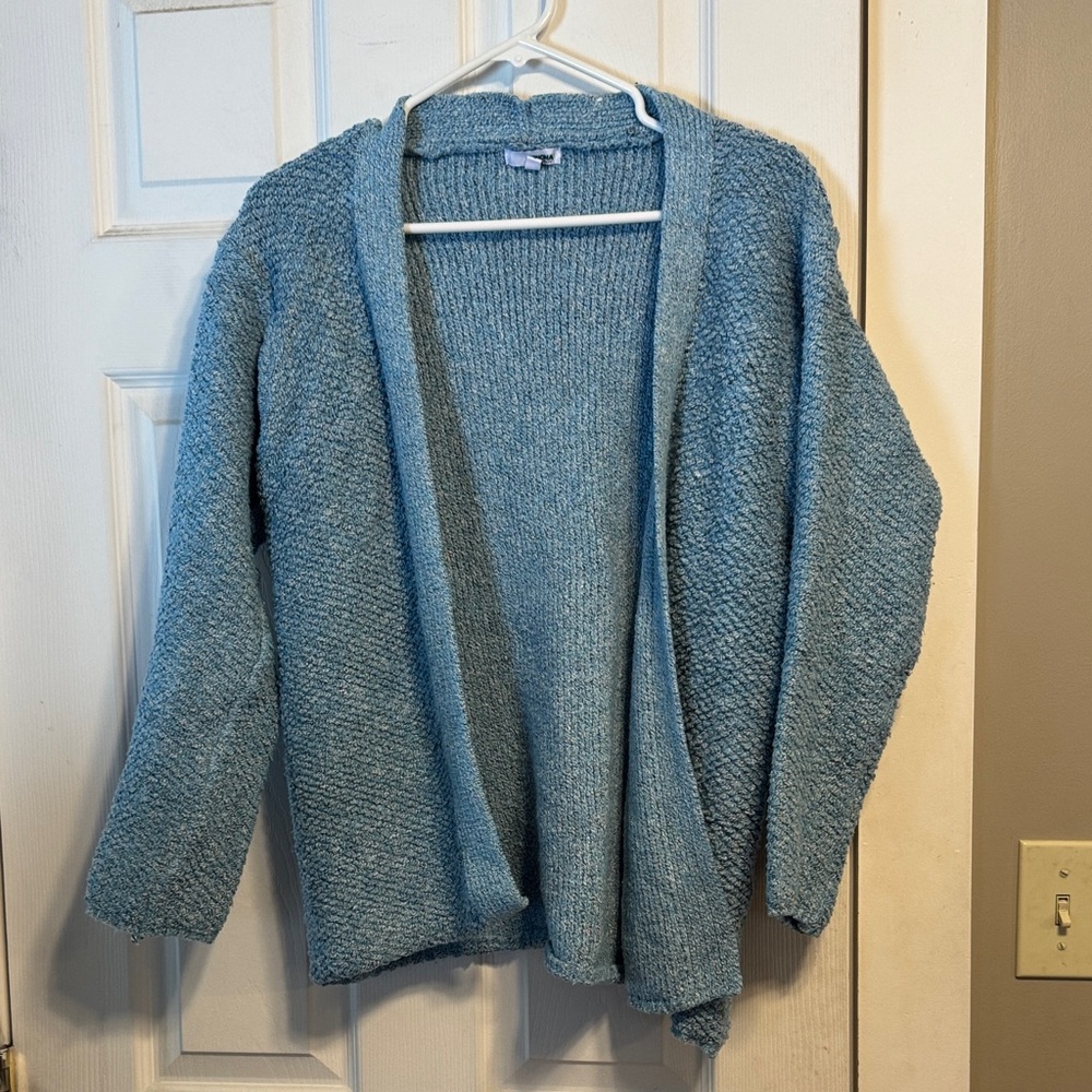 Sonoma Women's Blue Open-Front Cardigan
